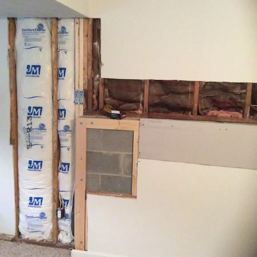 Wall insulation replacement during Basement Flood Cleanup in Fellsmere